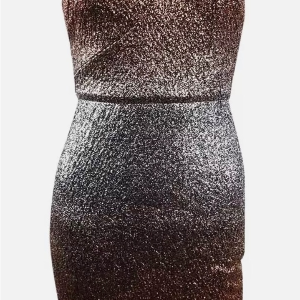 Guess Women's Metallic Ombre Bodycon Dress (Copper/Silver/Black)